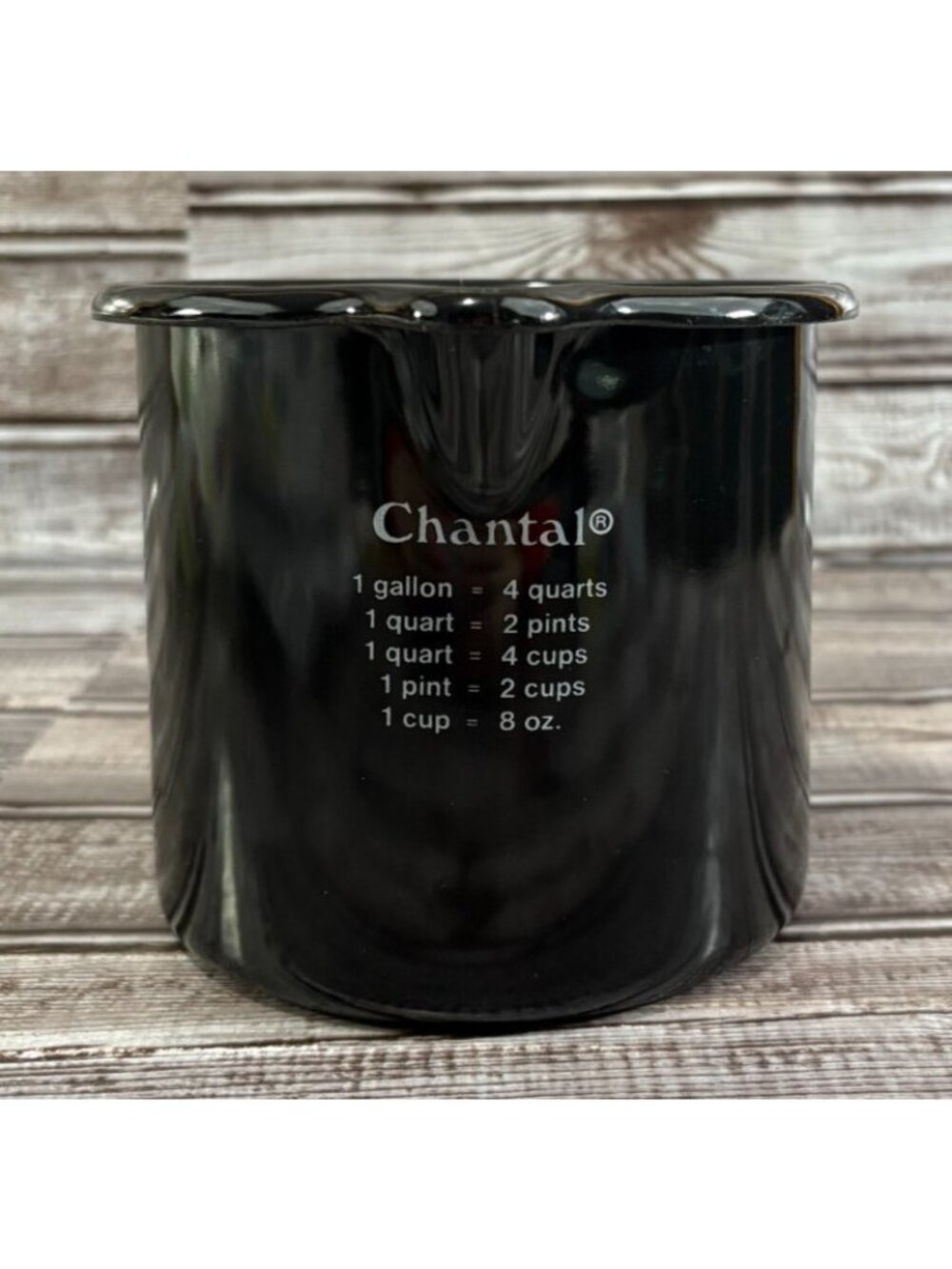 Chantal Black Enamel 4 Cup 1 Liter Measuring Cup Made In Austria